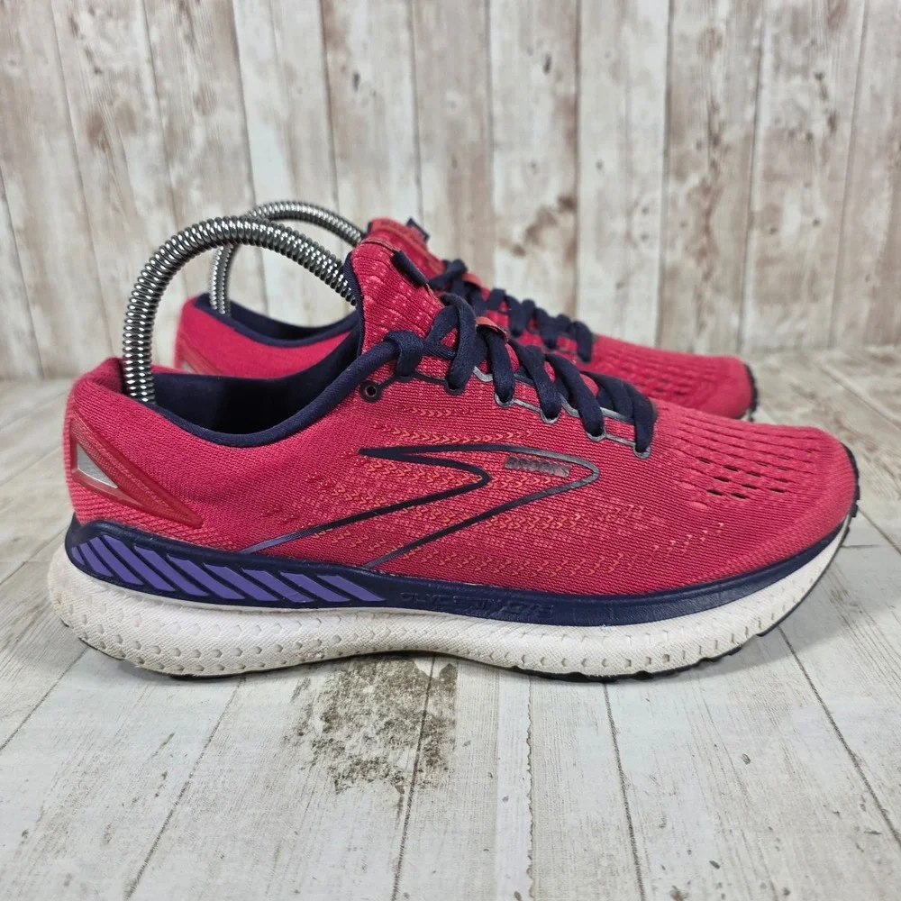Brooks Glycerin GTS 19 Womens Running Shoes Pink Navy 1203441B623 Size 8